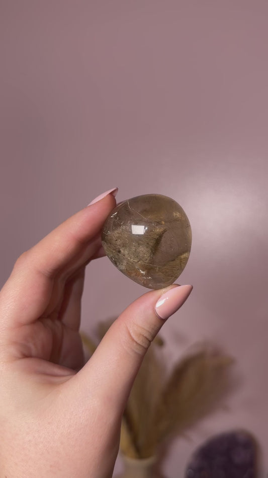 Golden Rutile x Garden Quartz Lens