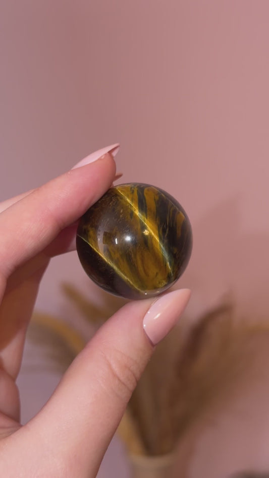 Blue & Gold Tigers Eye Sphere 12