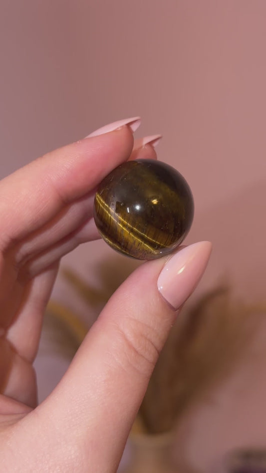 Gold Tigers Eye Sphere 7A